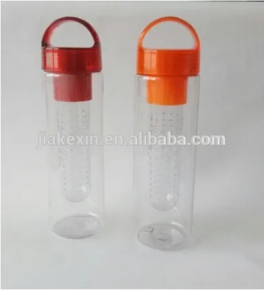 OEM any color plastic fruit infusion water bottle
