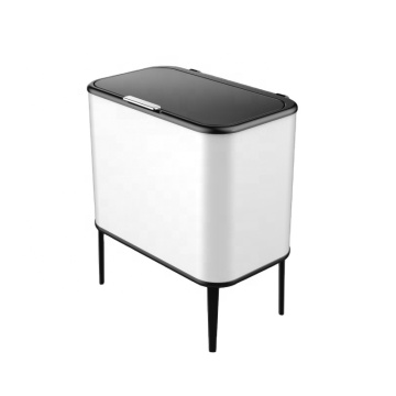 2024卸売ステンレススチールキッチン＆オフィスゴミ缶：70L、ハイグレード、ビッグスクエアデザイン、マニュアルハンドプレスビン