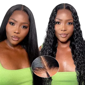 GS Wear And Go Glueless Human Hair Pre Cut 13x4 Lace Front Wigs with HD Pre Plucked Lace Frontal
