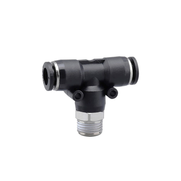 PB T-Shaped Plastic Steel Quick Connect Pneumatic Fitting 1/4 Inch