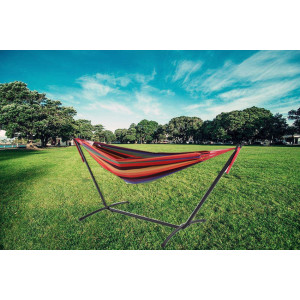 Steel space-saving  hammock with canopy