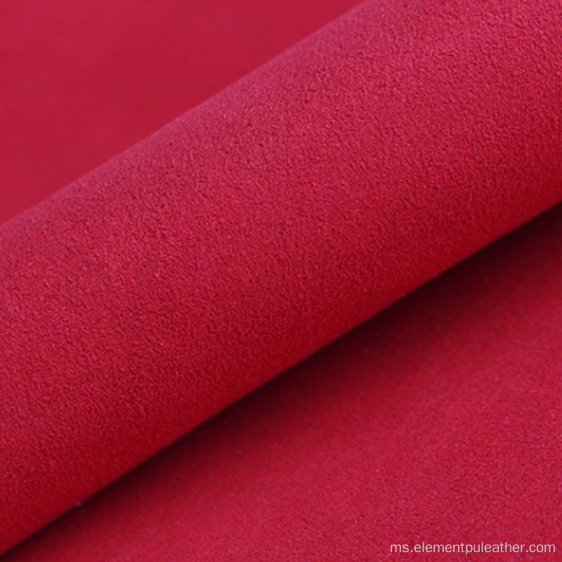 0.6mm bukan tenunan sintetik microfiber suede kulit PU