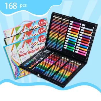 Children Drawing Sets: Color Pens, Pencils, Crayons, and Paint Brushes