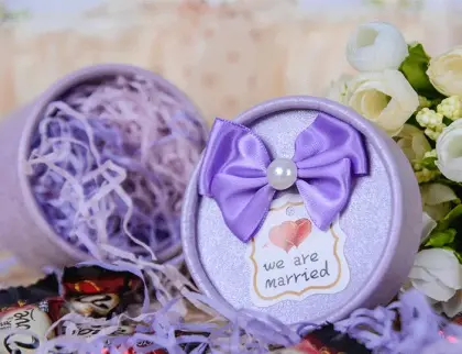 Round wedding candy box free samples