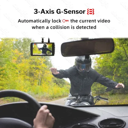 4K+1080P 4Inch 170 Degree Dual Front and Rear 360 Degree Car Dash Cam