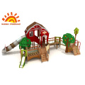 Red Playhouse Outdoor Playground Equipment en venta