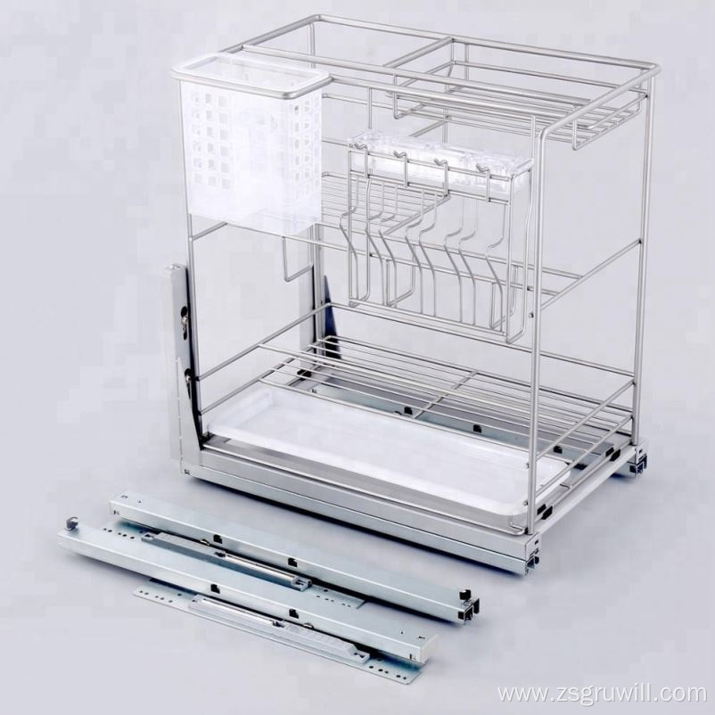 Multifunctional cabinet pull basket