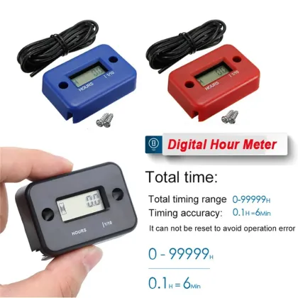 Portable Digital Tach Hour Meter for Gasoline Engines