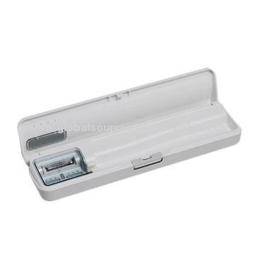 Single case UV toothbrush sterilizer for business trip, traveling