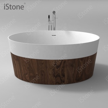 Solid Surface Composite Stone Freestanding Bathtub WD65147C