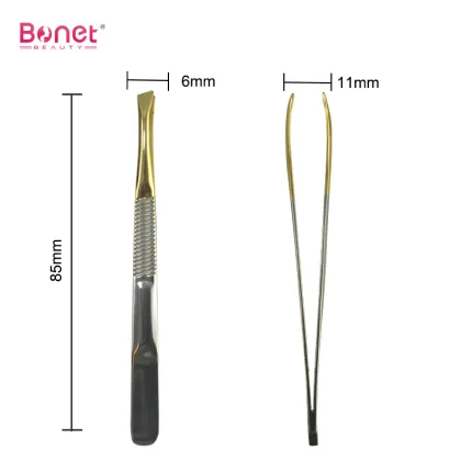 Gold-plated stainless steel best trim tweezers