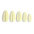 Couleur de citron brillant pressant les yeux sur les ongles