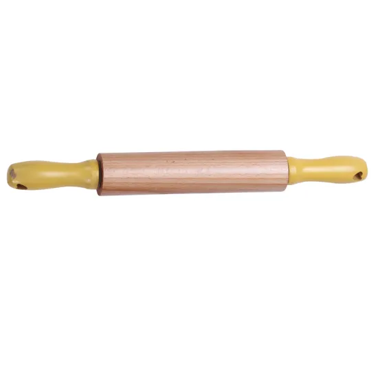 Wooden rolling pin with painting handle