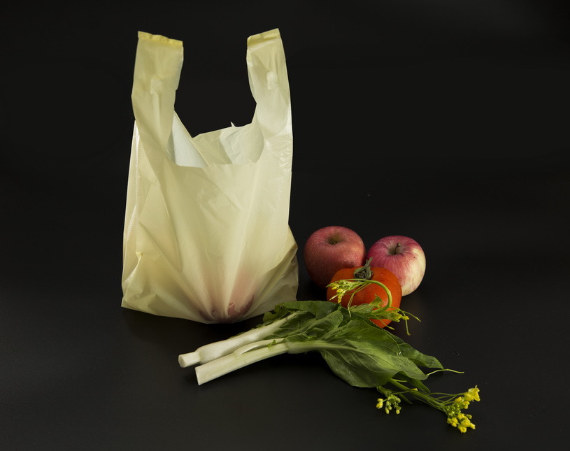 Cheap OEM Printed Vest Carryout Bag Plastic Supermarket T Shirt Shopper Bag