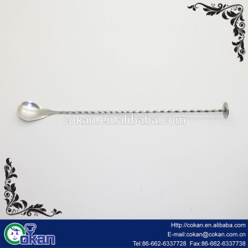 Bar Bartender Cocktail Stainless Steel Twisted Handle Mixing Spoon Stirrer