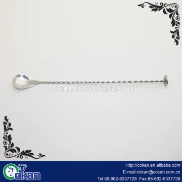 Bar Bartender Cocktail Stainless Steel Twisted Handle Mixing Spoon Stirrer