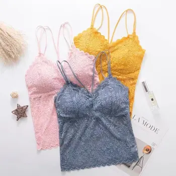 JUNXI Women's Lace Camisole Top - Sexy and Adjustable Spaghetti Strap Vest