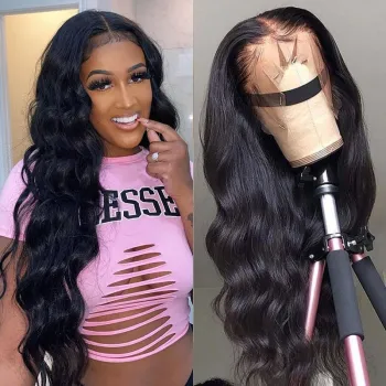 Pre Plucked Undetectable Lace For Black Women Human Hair Wigs Real Bone Straight Lace Front Brazilian Wigs Human Hair Lace Front