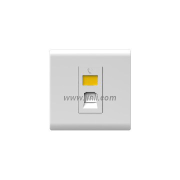 W86 series -- 1 gang RJ11 TEL electrical socket w/neon