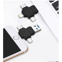 4 في 1 قارئ بطاقة USB + محرك فلاش