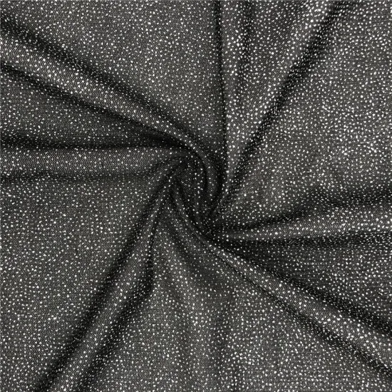 Poly Tulle fabric with silver glitter dots