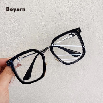 Boyarn Προσαρμογή σχεδιαστής μόδας Big Optical Frames Eye Geerglasses TR90 Αντι -μπλε υπερμεγέθη γυαλιά πλαίσια για τις γυναίκες