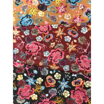 Marine Plants Rayon Poplin 45S Light Printing Fabric