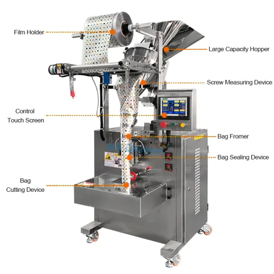 High-Quality Automatic Vertical Pouch Packaging Machine for Flour, Powder, Spice, and Masala