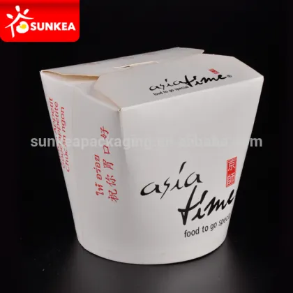 Disposable paper take away pasta box