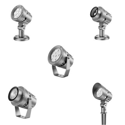 DC12V IP66 RGB Aluminum Multicolor LED Spotlights for Outdoor Lighting