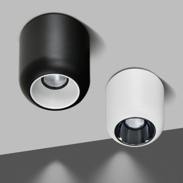 Anti-Glare Black White Ceiling Mount Aluminum COB LED Downlight