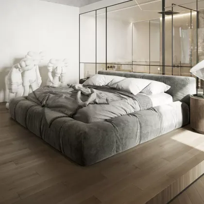 Smart Bed Table - Modern Design Multi-Functional King Size Bed Frame for Smart Bedrooms