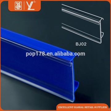 customized supermarket clear plastic shelf edge price tag holder