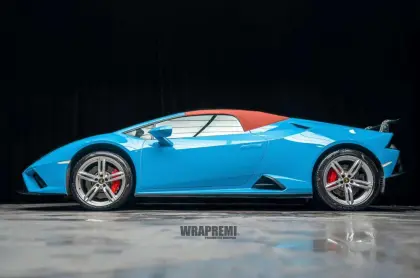 Glossy Abu Blue Car Wrapping Vinyl 1.52*18M