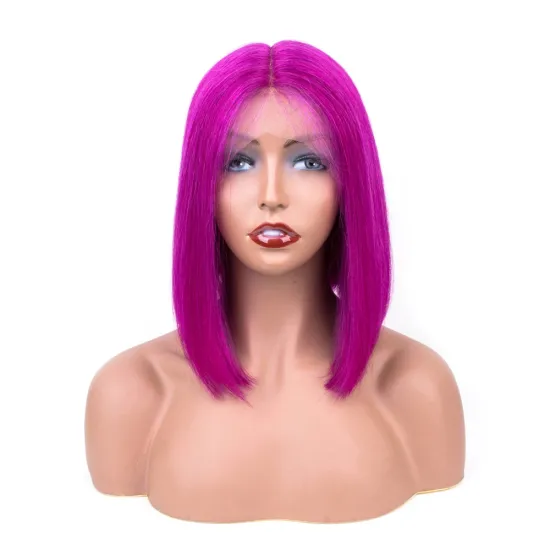 wholesale 100% human virgin yellow purple hair brazilian short wig brazilian hair price in nigeria