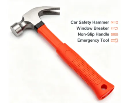 Hammer with Seatbelt Cutter for Emergency Window Break