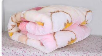 Breathable Pink Polyester Baby Blanket Lovely 100X140CM Wit