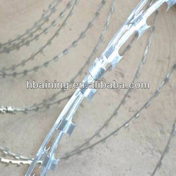 electric galvanized razor barbed wire(professional factory)