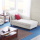 White Curved Arm Pillow Couch Sectional Sofa