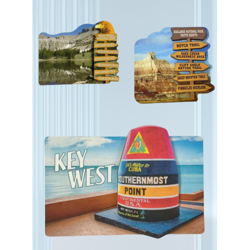 Customized Resin Wood Fridge Magnet for Tourism Commemoration