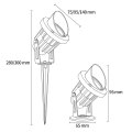 Aluminiumgartenlicht im Freien dekorative Spike -Spotlicht