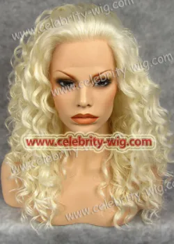Blonde Medium Length Bounce Wavy Rihanna Synthetic Wig