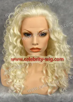 Blonde Medium Length Bounce Wavy Rihanna Synthetic Wig
