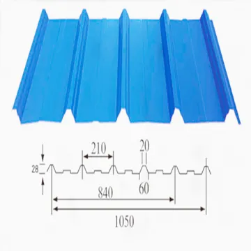 Trapezoidal color coated roofing sheet