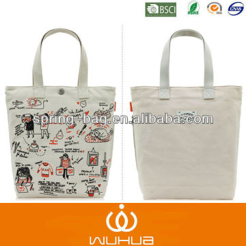 white cotton shopping bag with customer printing