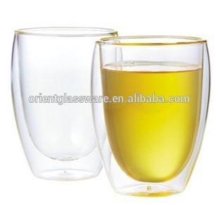 Promotional borosilicate double wall glass cup