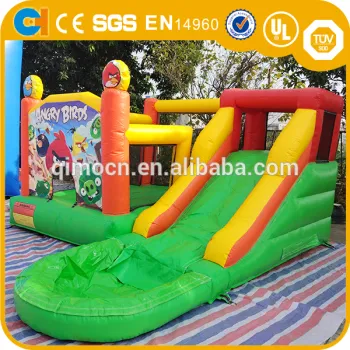 Funny bouncy castle prices, angry jumping castle, inflatable bird bounce house with water slide