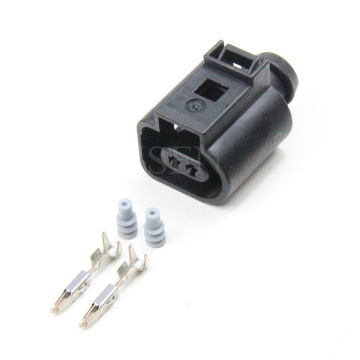 1J0973702 2 Pin 1.5mm Female Auto Electrical Temperature Sensor Connector - VW Audi Compatible
