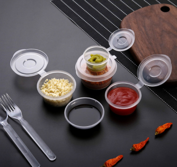 Disposable sealed plastic storage sauce box