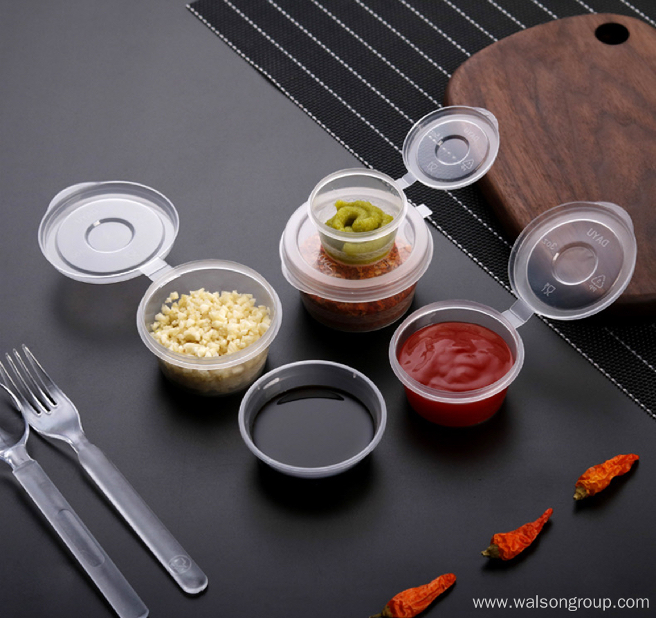 Disposable sealed plastic storage sauce box